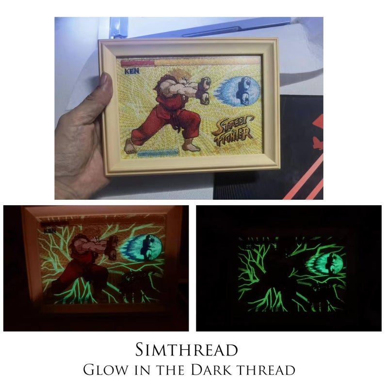 Simthread Glow in The Dark Thread, Polyester Embroidery Thread, 5 Spools 550 Yards Each, for Home Embroidery and Sewing Machine - Image 5